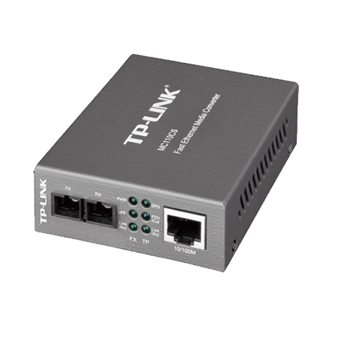 en frente de expandir par Convertidor Multimedia Multi-modo, 1 puerto RJ45 1000 Mbps, conector de  fibra SC, hasta 500 M (MC200CM) TPMC200CM - Morph Wifi