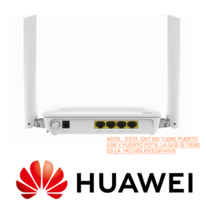 WIFI 6 Nueva ONT Huawei EG8145X6 con 1 puerto % telefonía y 4 puertos GE