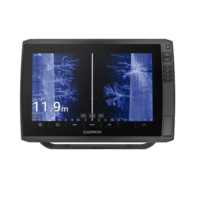 Pantalla ECHOMAP Ultra 2 de 122sv de 12" sin transductor, incluye sondas de exploración SIDEVÜ, CLEARVÜ Y CHIRP tradicional