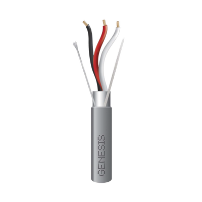Bobina de 305 Metros de Cable / 3 x 16 AWG / Riser / Blindado / Tipo CMR-CL3R-FPLR-FT4 / Color Gris / Aplicaciones de alarmas de Intrusión/Control de Acceso/ Automatización / Interfonos y Tv Porteros.