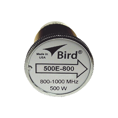 Elemento de 500 Watt en Línea 7/8" para Wattmetro BIRD 43 en Rango de Frecuencia de 800 a 1000 MHz.