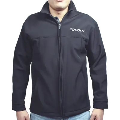 Elegante Chamarra para Caballero Color Negro Fabricada en Poliéster Dry Fit Impermeable