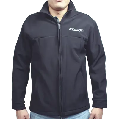 Elegante Chamarra para Caballero Color Negro Fabricada en Poliéster Dry Fit Impermeable