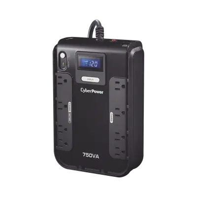 UPS de 750 VA/420 W, Topología Standby, Entrada 120 Vca NEMA 5-15P, Tipo Gabinete Compacto, Con 8 Tomas NEMA 5-15R