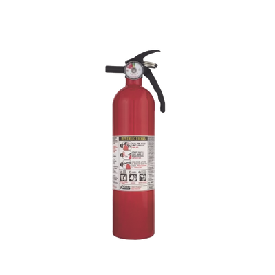Extintor Desechable de Polvo Químico Seco │ Fuegos Clase A, B y C│ SOPORTE PLASTICO │ Pieza de 2.5 lb