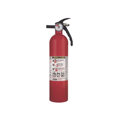Extintor Desechable de Polvo Químico Seco │ Fuegos Clase A, B y C│ Soporte Metalico │ Pieza de 2.5 lb