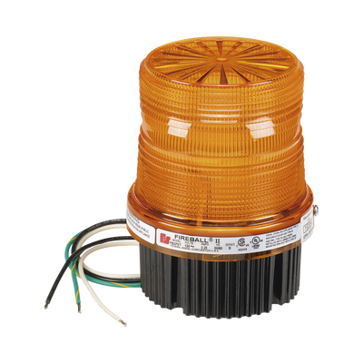Luz de advertencia estroboscópica Fireball®, Listado por UL y cUL, 120 VCA, color ámbar
