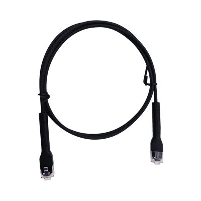 Mini Patch Cord Cat6 Ultra Slim 10 m Negro – Ahorra Espacio sin Organizadores, con Bota Flexible