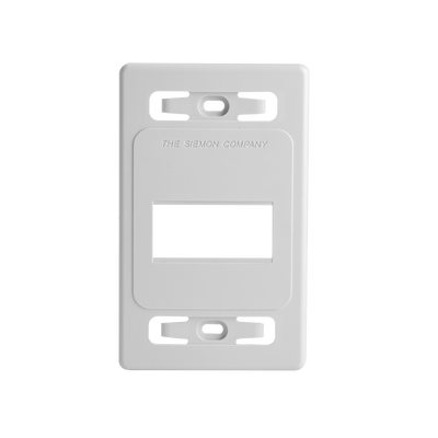 Placa de pared modular MAX, de 3 salidas, color blanco