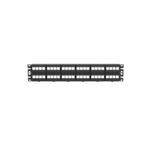 Panel de Parcheo Modular Keystone (Sin Conectores), de 48 Puertos, Identificación con Etiqueta Adhesiva, 2UR