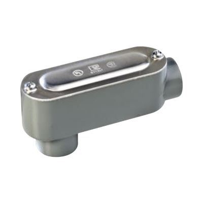 Caja oval roscada tipo LB de 2 1/2" L (50.8 mm) Incluye tapa y tornillos.