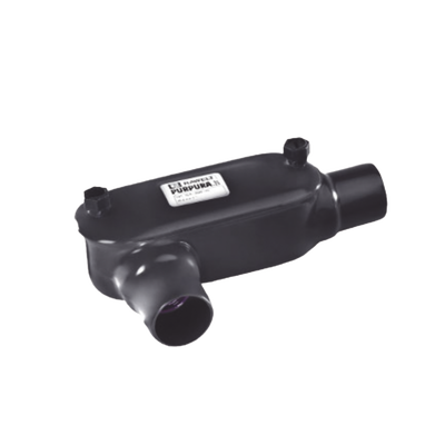 Caja Condulet tipo T con recubrimiento exterior de PVC de 3/4" (19 mm).