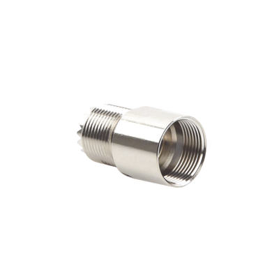 Conector UHF Hembra (SO-239) para Cables RG-8/U (8237), RG-213/U (8267), RG-214 (8268), Niquel/ Plata/ Teflón.