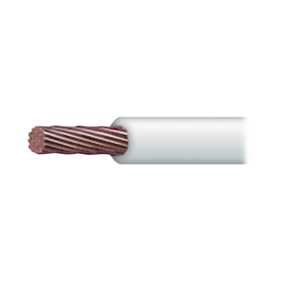 Cable Eléctrico 16 awg color blanco, Conductor de cobre suave cableado. Aislamiento de PVC, auto-extinguible.BOBINA de 100 MTS