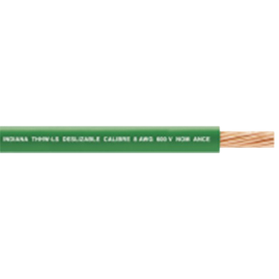 Cable Eléctrico 18 awg color verde, Conductor de cobre suave cableado. Aislamiento de PVC, auto-extinguible. BOBINA de 100 MTS