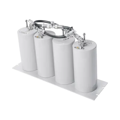 Duplexer Pasa Banda-Rechazo de Banda, 400-470 MHz, 4 Cavidades (4"Dia.) 5 MHz, 250 Watt, N Hembra