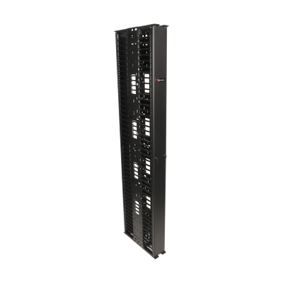 Organizador RouteIT Vertical Doble de 45UR, Fabricado en Acero Laminado en Frío 16AWG, 6in (152mm) de Ancho