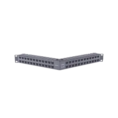 Patch Panel Z-MAX de 48 puertos, Blindado, Modular (vacío), Angulado, 1UR