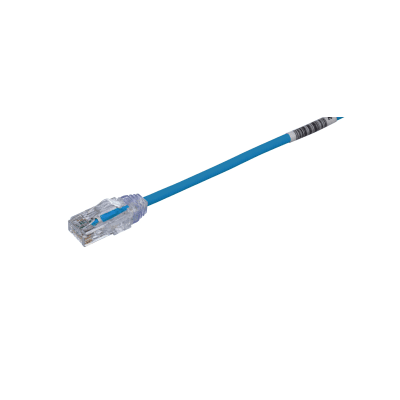 Cable de Parcheo TX6, UTP Cat6, Diámetro Reducido (28AWG), Color Azul, 50 ft