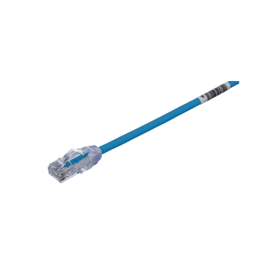 Cable de Parcheo UTP Cat6A, CM/LSZH, Diámetro Reducido (28AWG), Color Azul, 4ft