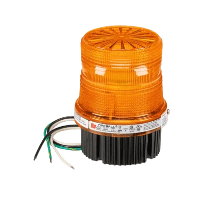 Estrobo Fireball® LED Luz de advertencia, Listado por UL y cUL de 12-24 VCD Color Ámbar