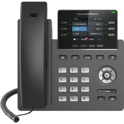 TELÉFONO IP 6 LÍNEAS GRADO OPERADOR / 24 TECLAS MULTIPROPÓSITO VIRTUALES / WI-FI 6 DOBLE BANDA Y BLUETOOTH / DOS PUERTOS GIGABIT / PANTALLA LCD A COLOR INTERCAMBIABLE / SEGURIDAD NIVEL EMPRESARIAL