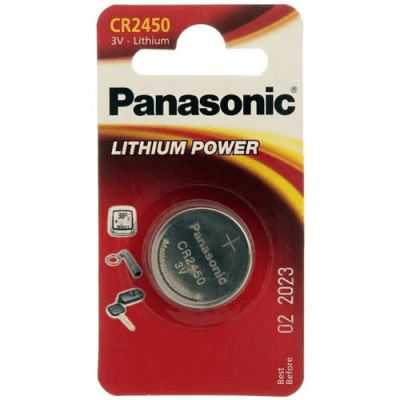 Batería de Litio tipo Moneda 3V / CR2450/ Tira c/5pz ( Batería no recargable )