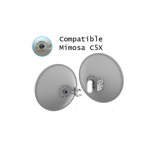 Antena Dish Algcom Blindada 5 GHZ 30 DBI especiales para radios mimosa C5x PACK DE 2