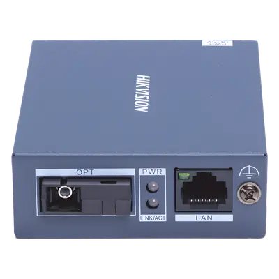 Convertidor de medios UTP/FIBRA ÓPTICA (RX) / 1000 Mbps / Monomodo / Hasta 3 KM / CONECTOR SC