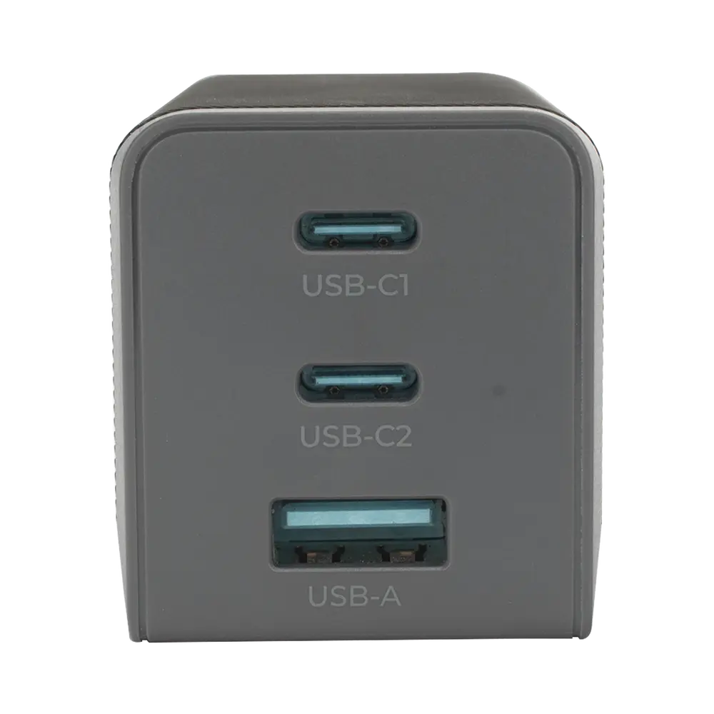 Cargador de Pared GaN III / 65W Máxima / 3 Puertos / 2 USB-C + 1 USB-A / PD 3.0 y QC 4.0 / Enchufe Plegable / 6 Protecciones de Seguridad - Imagen 4