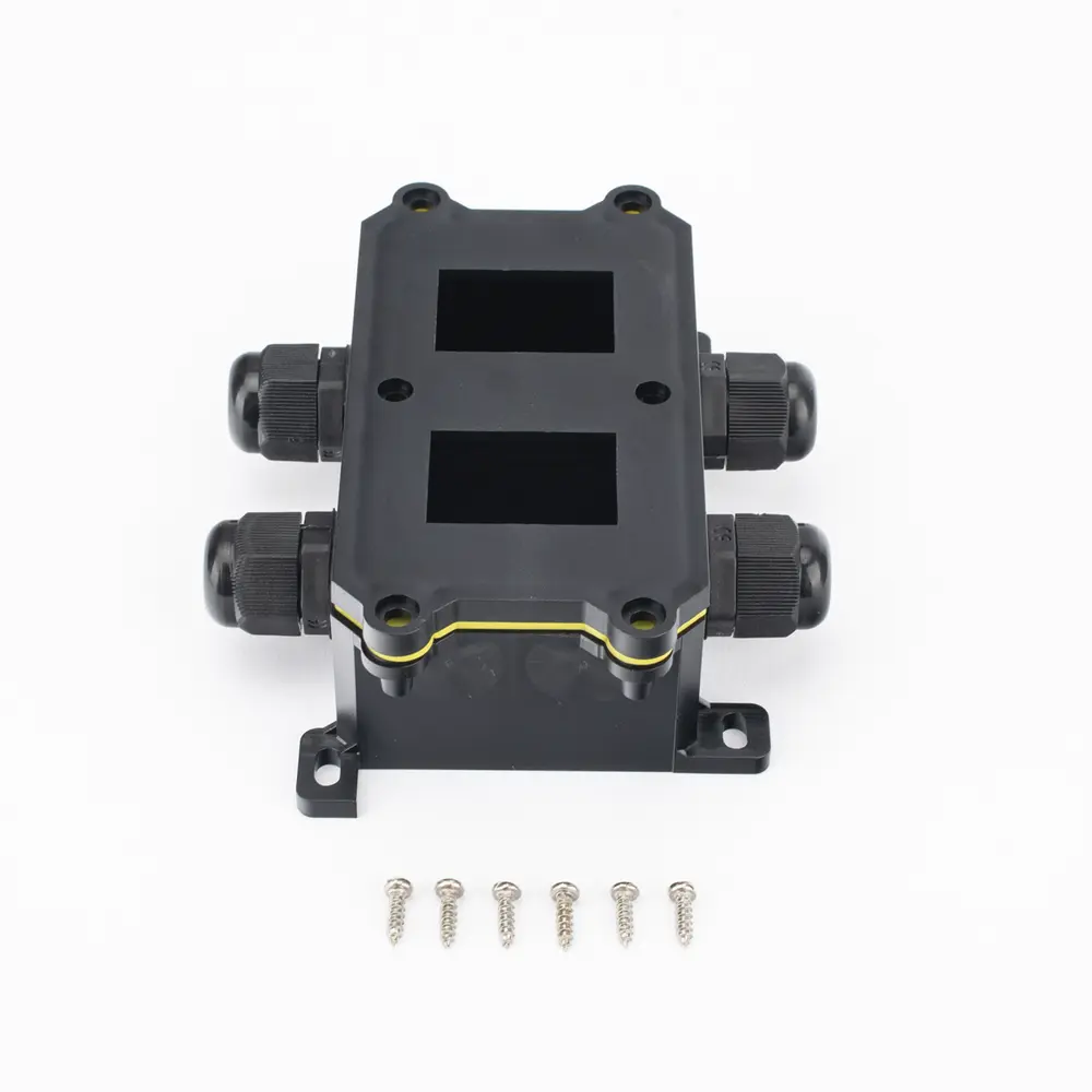 Caja de Montaje Superficial / 2 Espacios para Interruptores / IP65 / 4 Puertos PG9 / ABS/PA66 Retardante a la Flama / 104 x 119 x 40 mm - Imagen 4