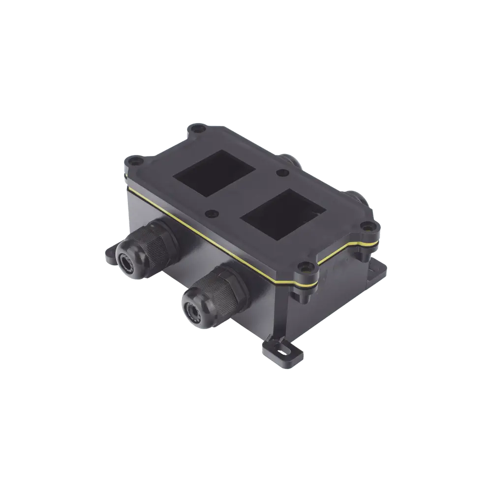 Caja de Montaje Superficial / 2 Espacios para Interruptores / IP65 / 4 Puertos PG9 / ABS/PA66 Retardante a la Flama / 104 x 119 x 40 mm - Imagen 6