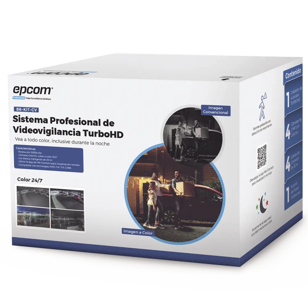 Kit de Videovigilancia TurboHD / 1080p Lite / 4 Cámaras Bala ColorVu / DVR 5 Canales / IR 20 m (65.6 ft) / IP66 - Imagen 2