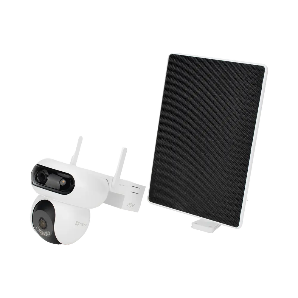 Cámara IP Solar / Doble Lente 4MP+4MP / Wi-Fi 6 / 4G LTE / Batería 10,400 mAh / Panel Solar 8W / IP65 - Imagen 2
