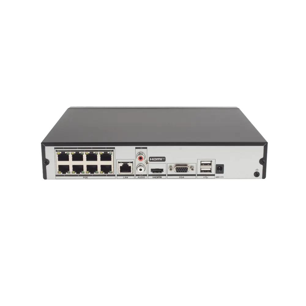 NVR IP / 8 Canales / 8 Puertos PoE+ / 4K / H.265+ / PoE Extendido 300 m (984.3 ft) / 1 Bahía HDD - Imagen 3