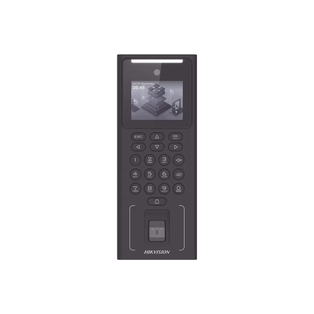 Terminal de Control de Acceso Facial / Wi-Fi / Batería de Respaldo / 500 Rostros / 3,000 Huellas y Tarjetas / Cámara 2 Megapixel / Reconocimiento 0.3 a 1.5 m (1 a 4.9 ft)