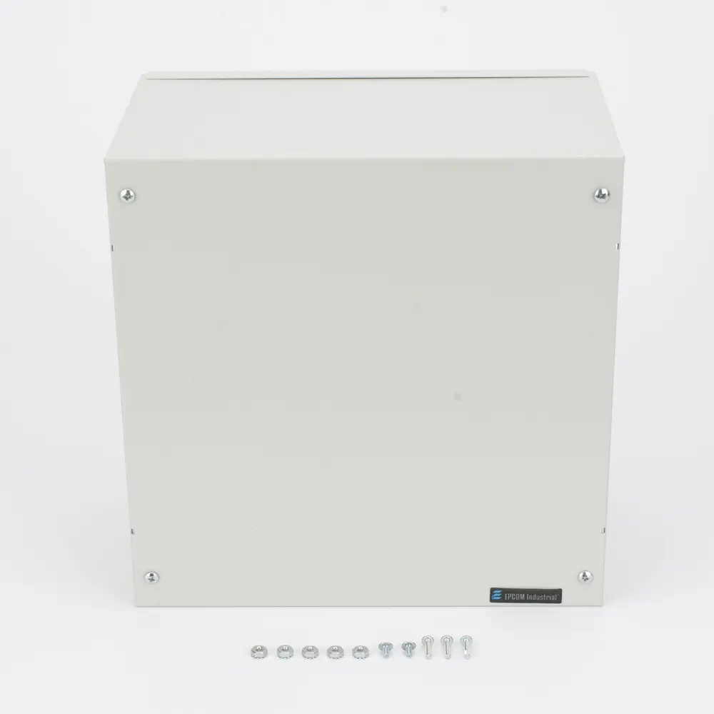 Gabinete Metálico de Resguardo / 26 x 15 x 26 cm / Lámina Frío Calibre 22 / Cerradura Frontal / 4 Accesos de Cableado / Interior / Blanco - Imagen 4