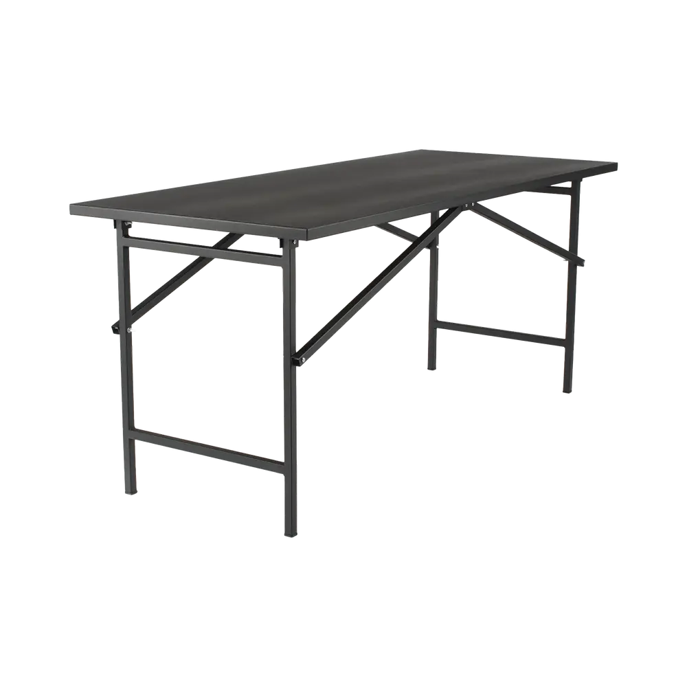 Mesa de Trabajo Plegable / Capacidad 250 kg / 130 x 80 x 92 cm / Estructura Metálica / Color Negro - Imagen 3
