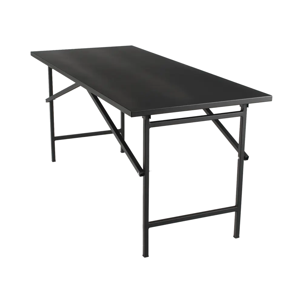 Mesa de Trabajo Plegable / Capacidad 250 kg / 130 x 80 x 92 cm / Estructura Metálica / Color Negro - Imagen 5