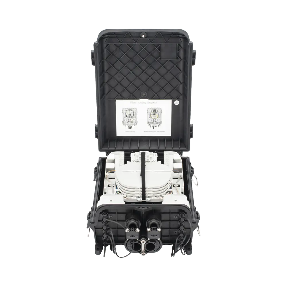 Caja de Distribución Óptica Preconectorizada / IP68 / 96 Empalmes / 2 Splitters 1x4 / 8 Puertos / Exterior - Imagen 7