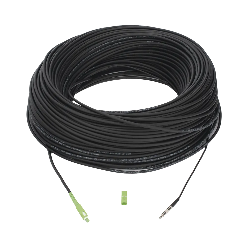 Cable de Fibra Óptica Drop / G.657A2 Monomodo / SC/APC a SC/APC / 200 m (656.2 ft) / LS0H / Unifibra / Interior/Exterior - Imagen 4