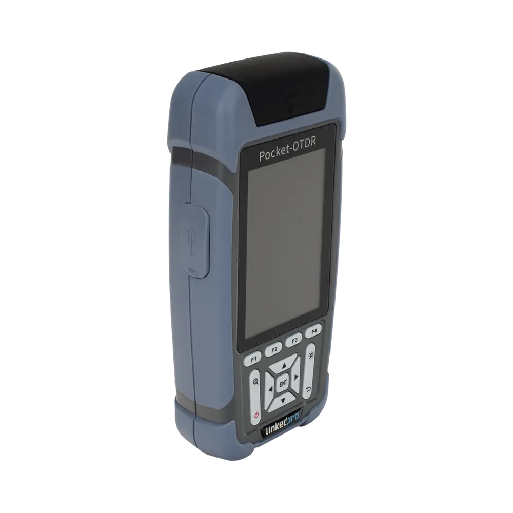 Mini OTDR para Fibra Óptica / Monomodo 1310nm y 1550nm / Rango Dinámico 24dB/22dB / VFL 10mW / OPM Integrado / Mapeo RJ45 / Alcance 128 km / Pantalla 3.5" / 12 Horas de Medición Continua - Imagen 4
