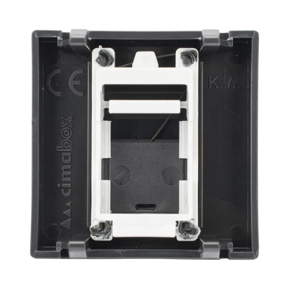 Módulo de Placa Plana / 1 Espacio Jack Keystone / Guardapolvo Integrado / 45 × 45 mm / 8.5 mm Profundidad / Compatible Cajas Teleblock y Ofiblock - Imagen 2