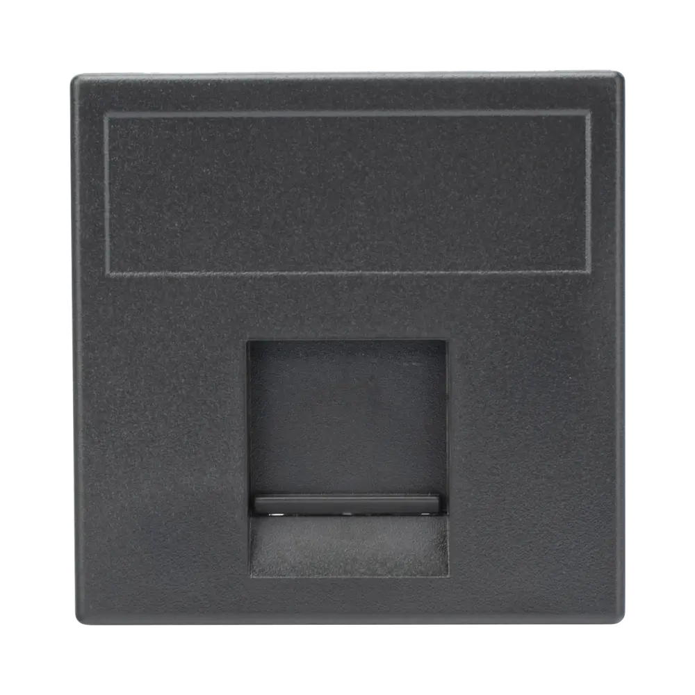 Módulo de Placa Plana / 1 Espacio Jack Keystone / Guardapolvo Integrado / 45 × 45 mm / 8.5 mm Profundidad / Compatible Cajas Teleblock y Ofiblock