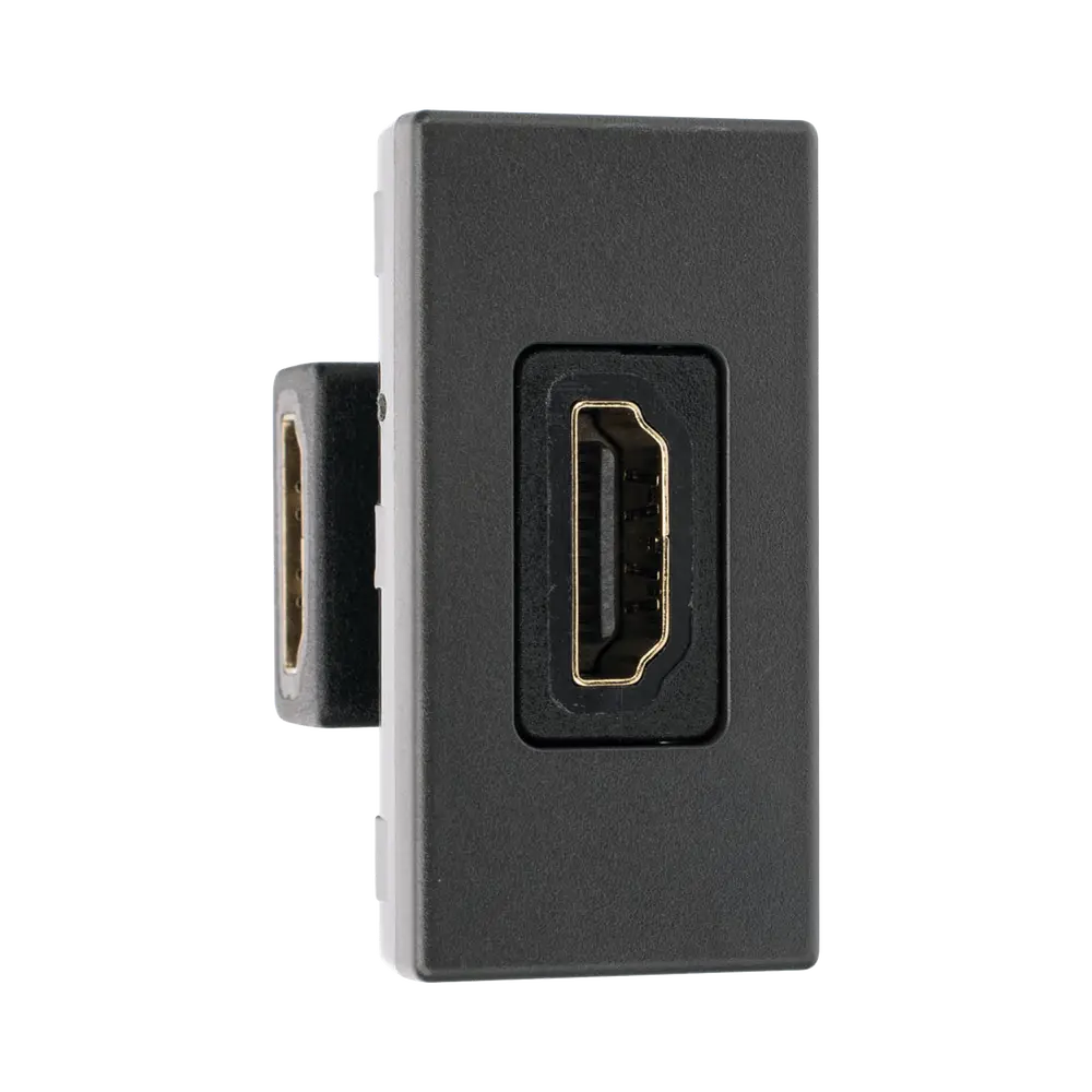 Módulo HDMI / Conector Hembra-Hembra / Full HD y 4K / Acabado Negro / Sistema Modular K45 - Imagen 3