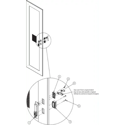 Chapa de Seguridad para Gabinete / Combinación de 3 Dígitos / Control Llave Maestra / Acero Texturizado Negro / 7.50 x 1.38 x 2.50 in - Imagen 2