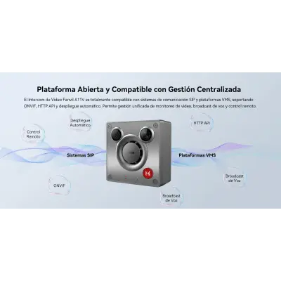 Videoportero IP para Exterior / Cámara 4 Megapixel (1080p) / HDR e Iluminación IR / Altavoz 5W y Doble Micrófono / Panel Acero Inoxidable y Cuerpo Aluminio / IP66 e IK10 / PoE+ / 2 Líneas SIP - Imagen 23
