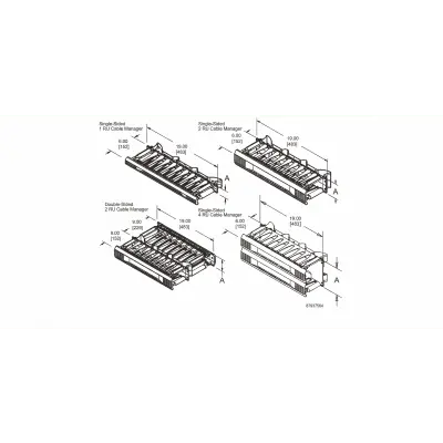Organizador de Cables Horizontal / 1 UR / 19in / 66 Cables Cat 5e/6/6a / Montaje sin Herramientas - Imagen 2