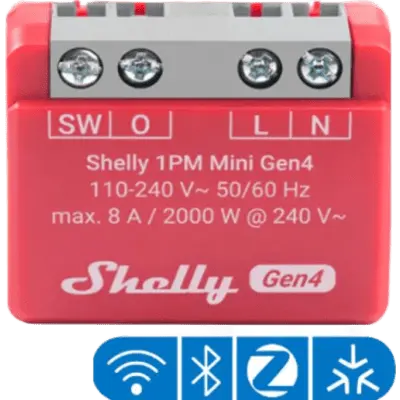 Interruptor Inteligente Mini / 1 Canal 8 A / Medición de Consumo / Multiprotocolo Wi-Fi, Zigbee, Bluetooth, Matter / 110-240 V AC - Imagen 2
