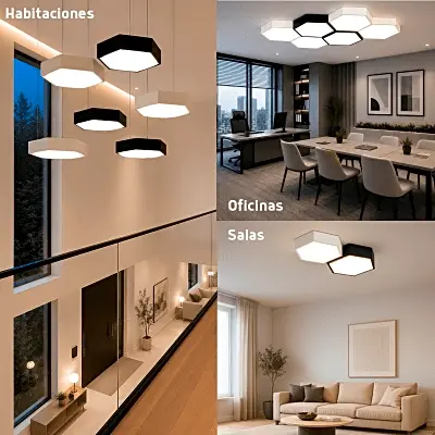 Lampara LED Poligonal de 18 W / 1 800 lm / 127-265V~50/60Hz / Acabado Blanco Mate / Angulo de Luz 140° / Dimensiones 230 x 60 mm (Largo y Alto) / Sobreponer /Luz Fría 6 500 K - Imagen 6